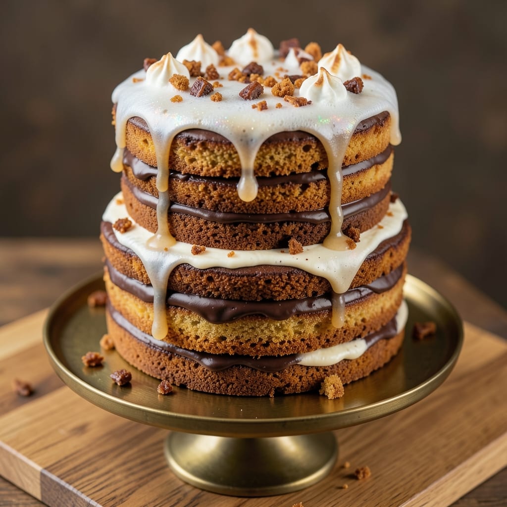 7 Brew Wedding Cake Recipe: Boozy Caramel Layers With Fondant Bridges