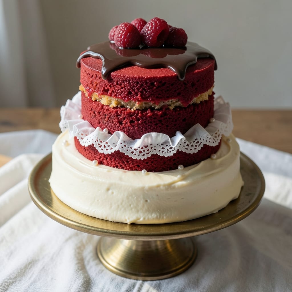 2-Tier Red Velvet Cake Recipe: Moist Layers and Cream Cheese Frosting Rivers