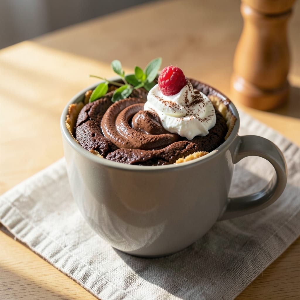 1 Minute Cake in a Cup Recipe: Microwave Mug Magic With Fudgy Layers