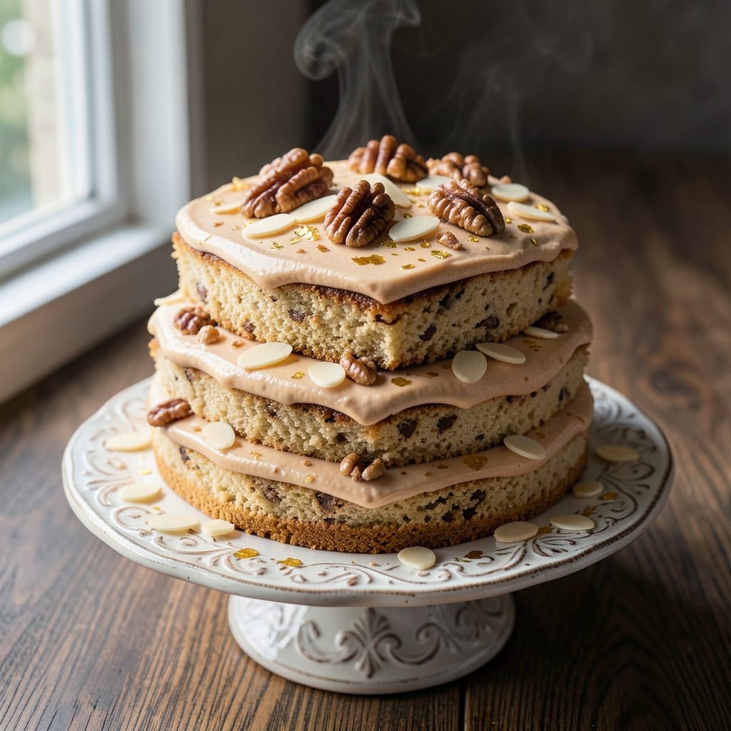 Almond and Walnut Cake Recipe: Nutty Crunch and Moist Vanilla Bliss
