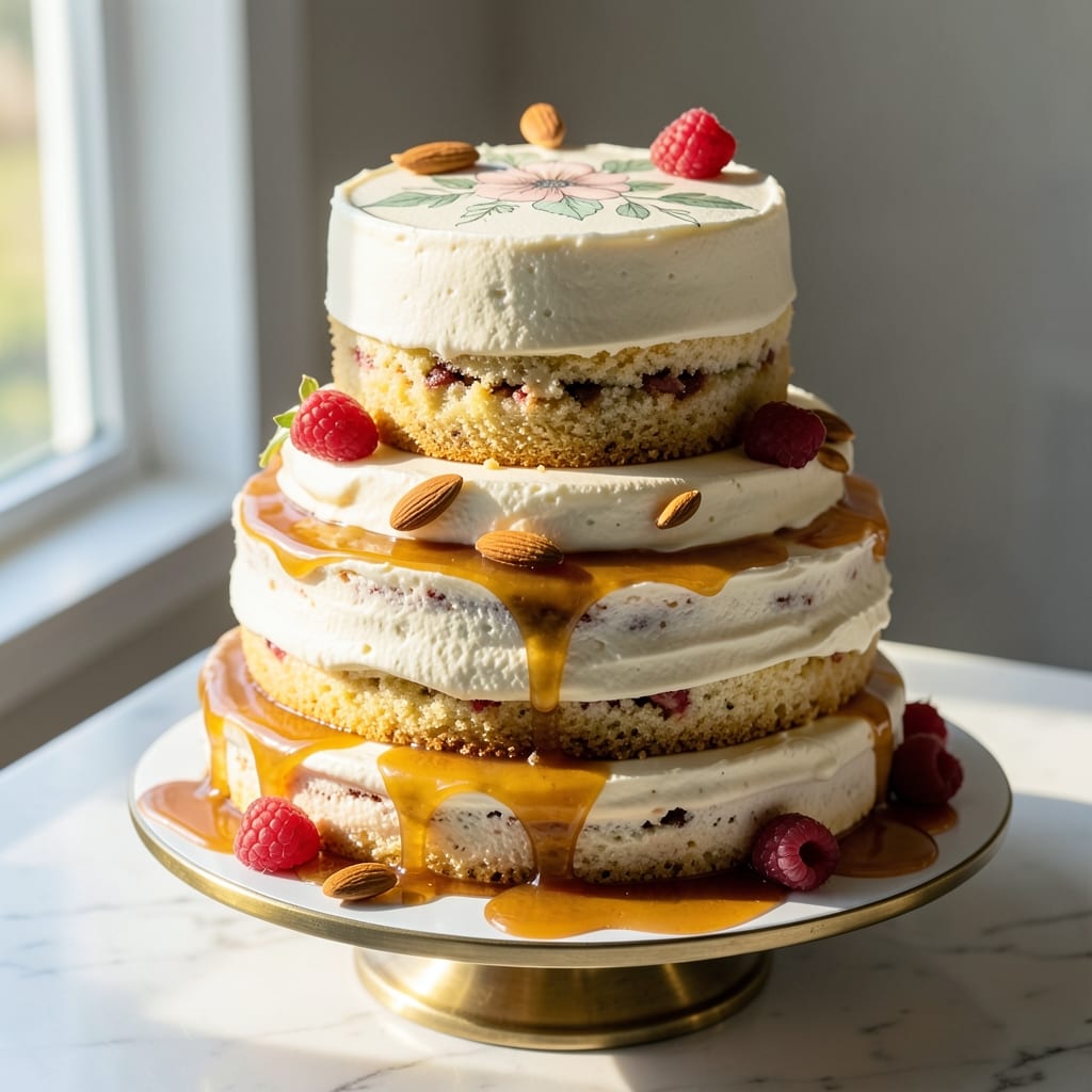 Amaretto Wedding Cake Recipe: Nutty Liquor-Infused Layers with Crispy Top