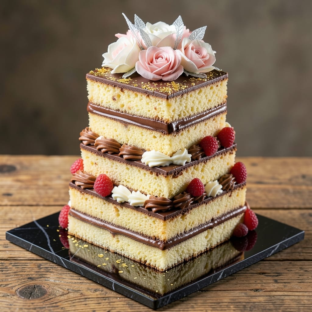 100 Grand Cake Recipe: Layered Fondant Bridges for Stunning Wedding Tower