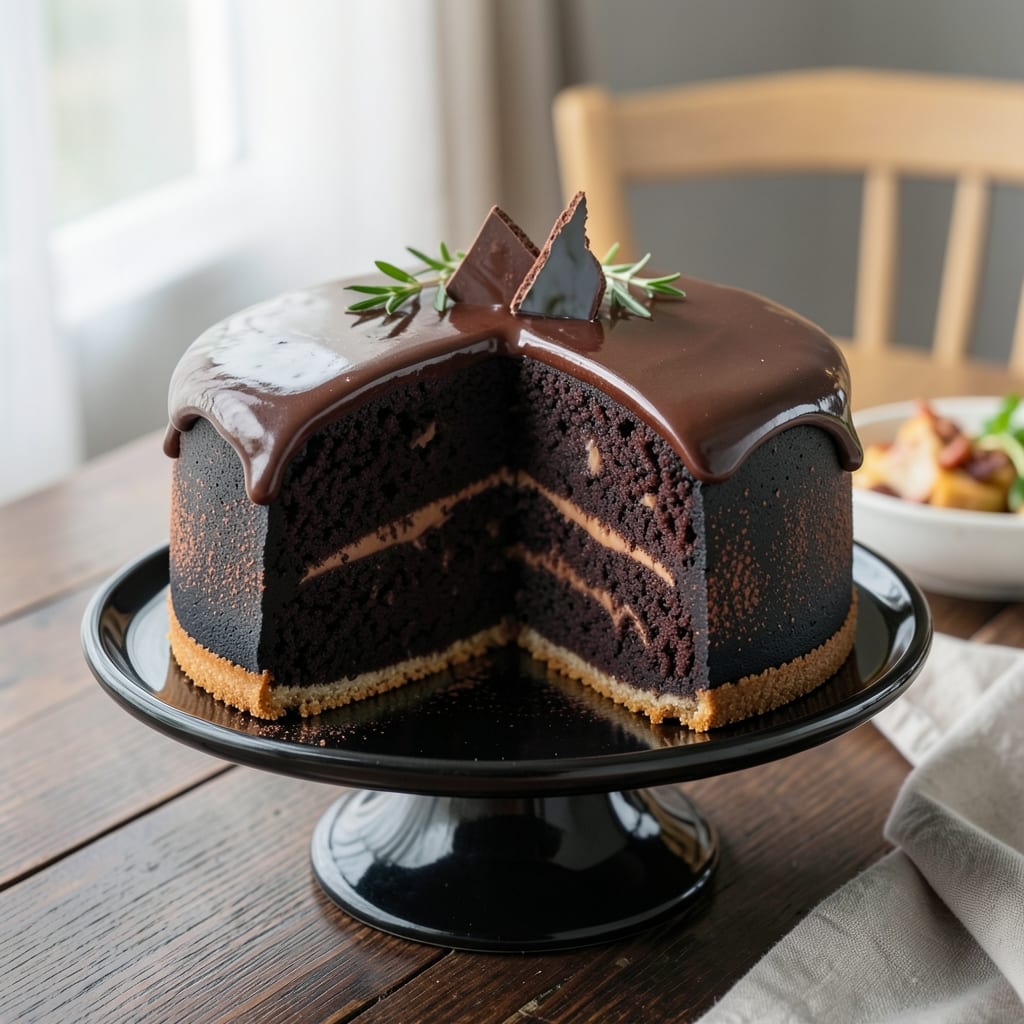 Black Cake Recipe: Deep Chocolate Fudge with Edible Fondant Bridges