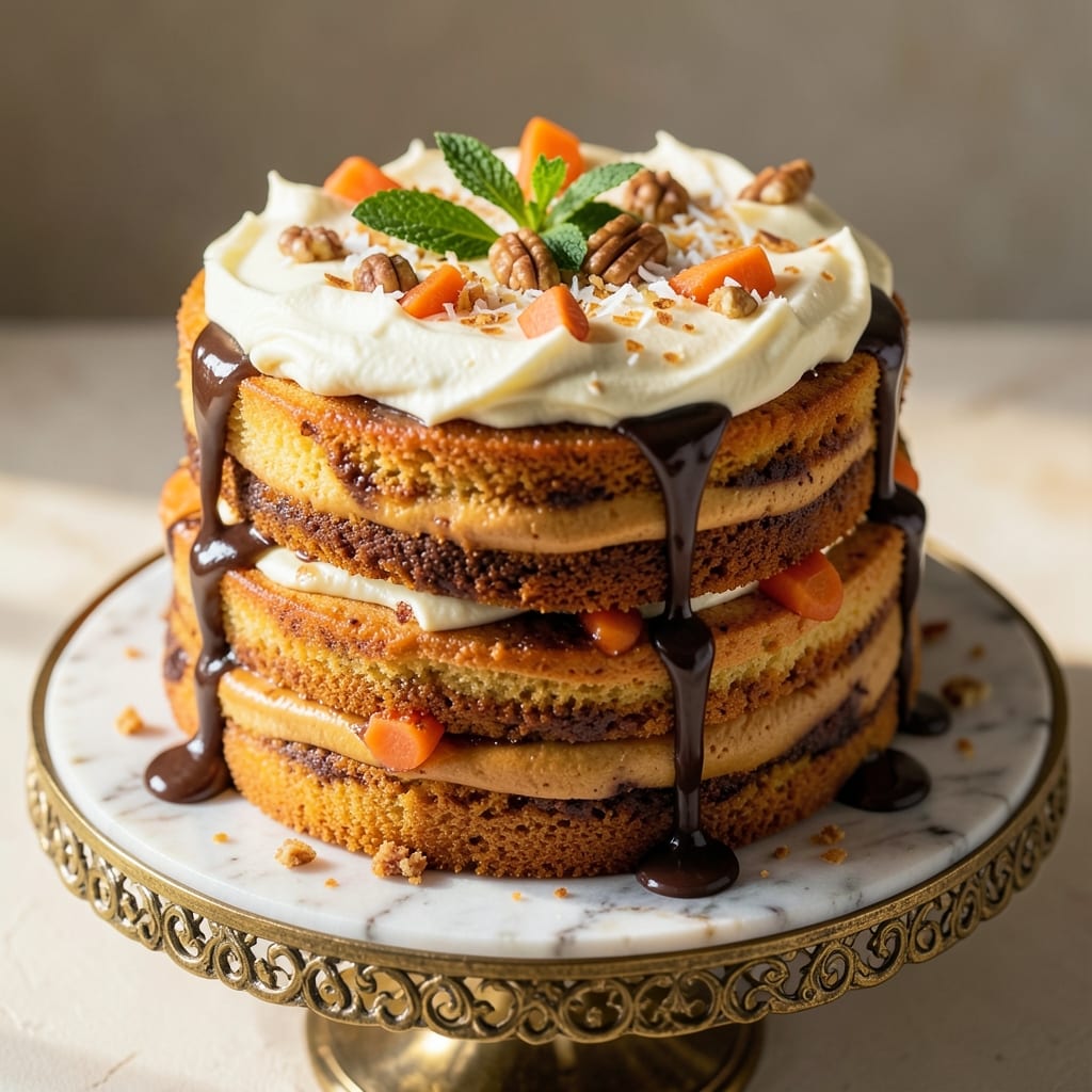 14 Carat Carrot Cake Recipe: Rich Chocolate Ganache Drip Magic