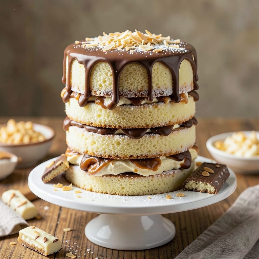 Almond Joy Layer Cake Recipe: Tropical Swirl Magic in Three Layers