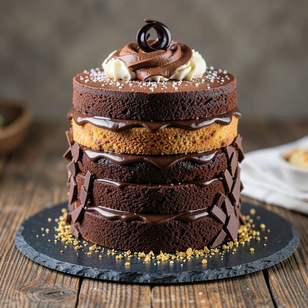 13 Layer Chocolate Cake Recipe: Fondant-Bridged Towering Grandeur