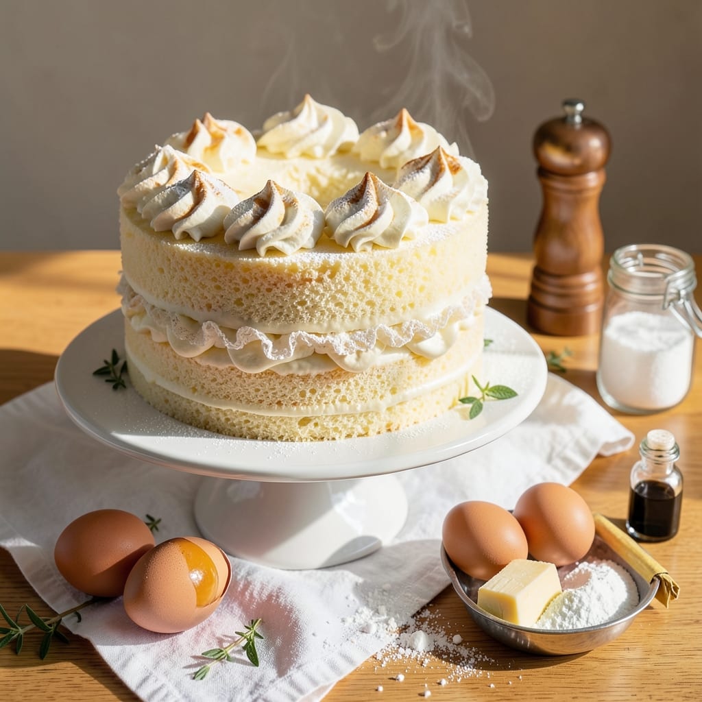6 Egg Cake Recipe: Fluffy Cloud Texture in One Pan