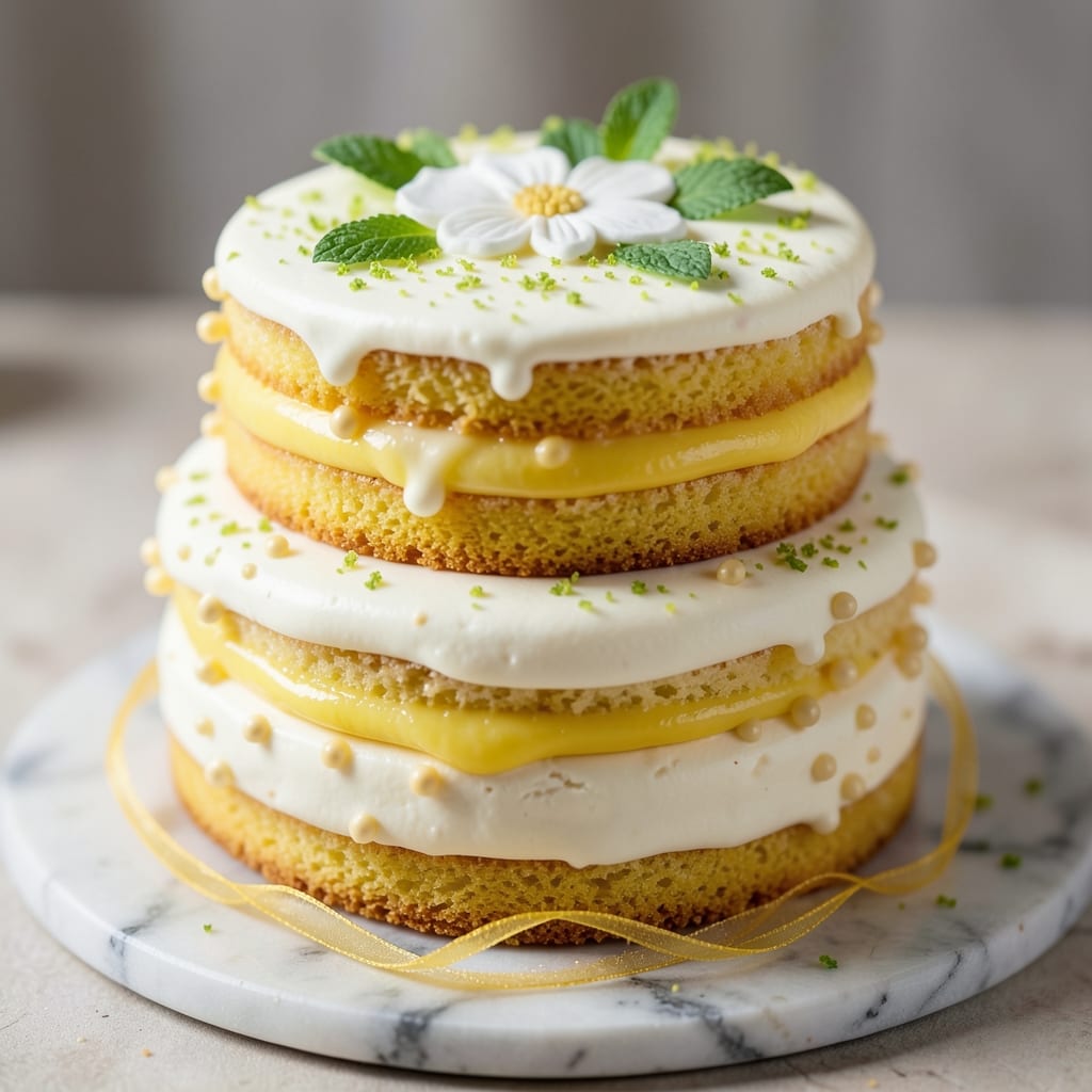 10-Inch Lemon Wedding Cake Recipe: Bright Citrus Layers and Fondant Bridges
