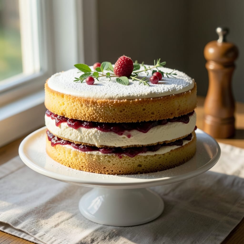 6-Inch Victoria Sponge Cake Recipe: Light-as-Air Layers With Jam-Filled Grace