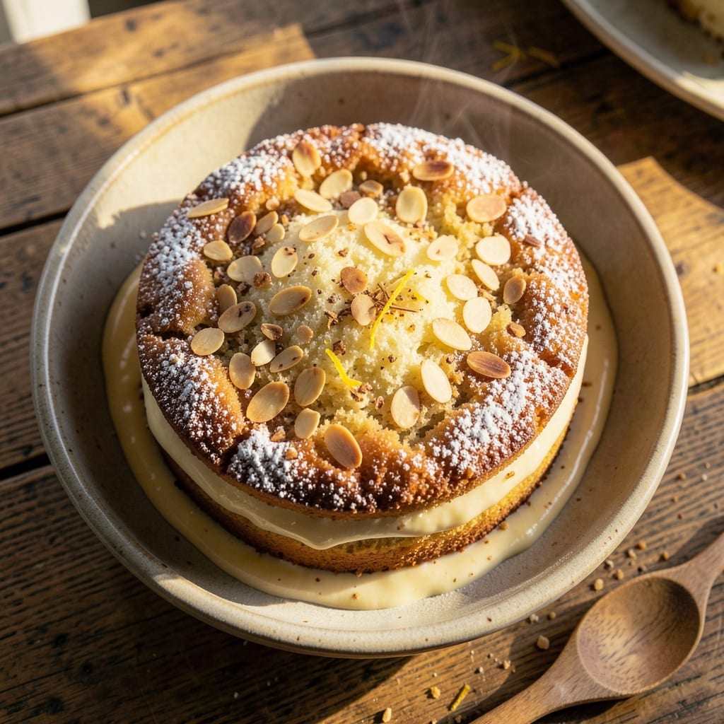 Almond Custard Coffee Cake Recipe: Nutty Swirls and Buttery Crispness