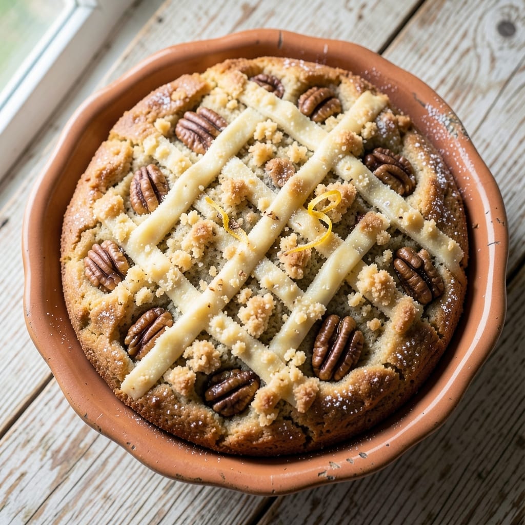 1950s Coffee Cake Recipe: Buttery Streusel Swirls and Vanilla Frosting Rivers