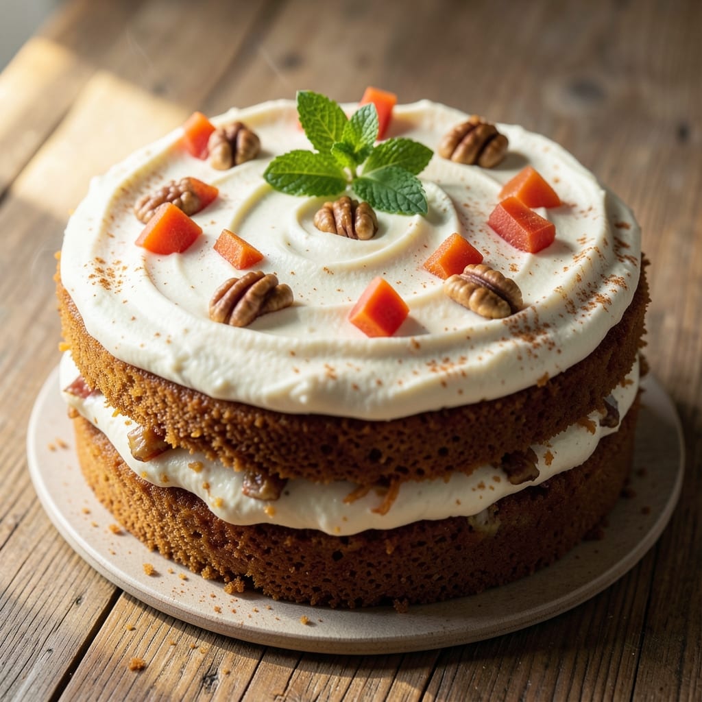 6-Inch Round Carrot Cake Recipe: Spiced Moistness With Walnut Crunch