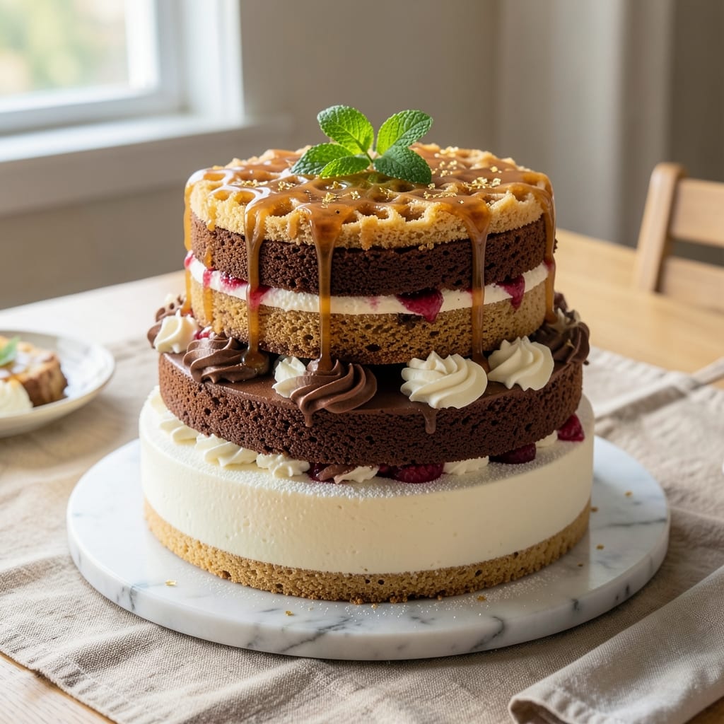 Ambassador Cake Recipe: Layered Vanilla and Chocolate Bliss