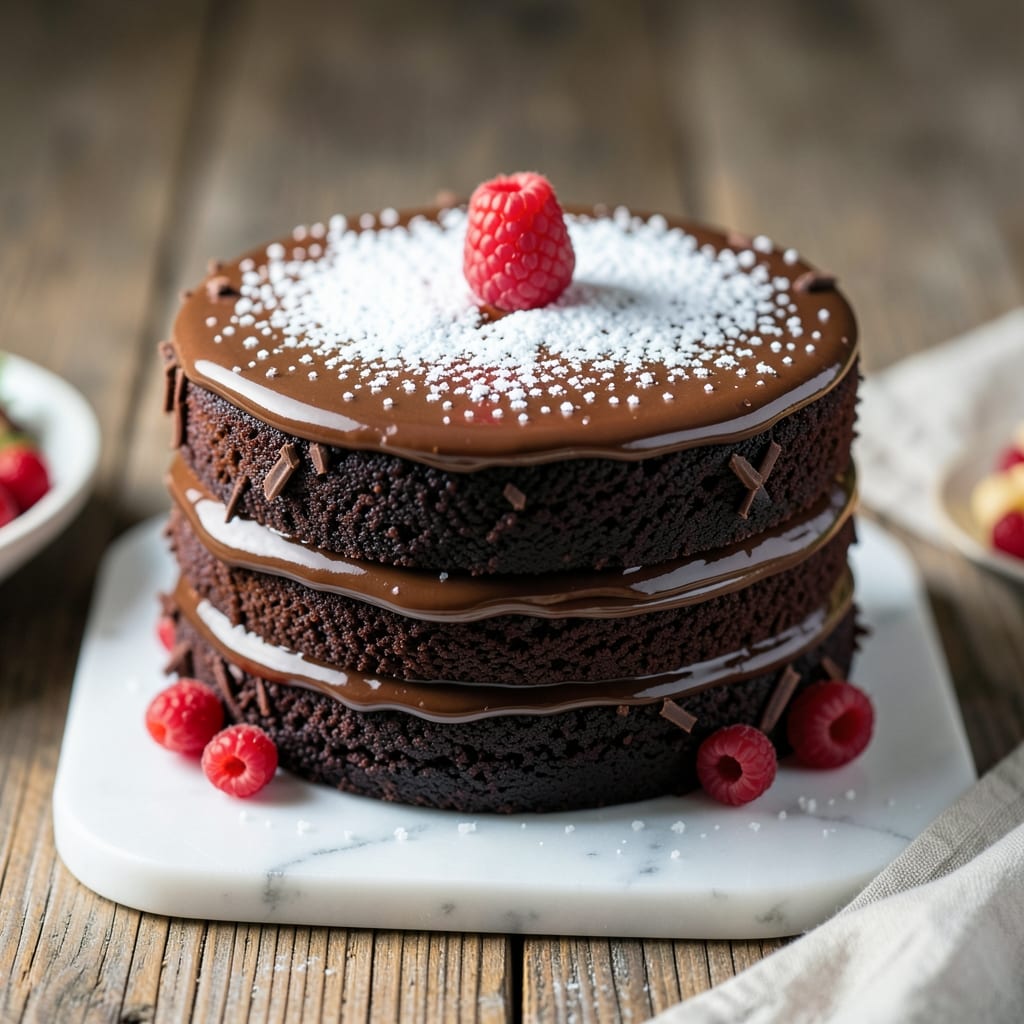 3 Layer Moist Chocolate Cake Recipe: Velvety Layers and Decadent Ganache Rivers