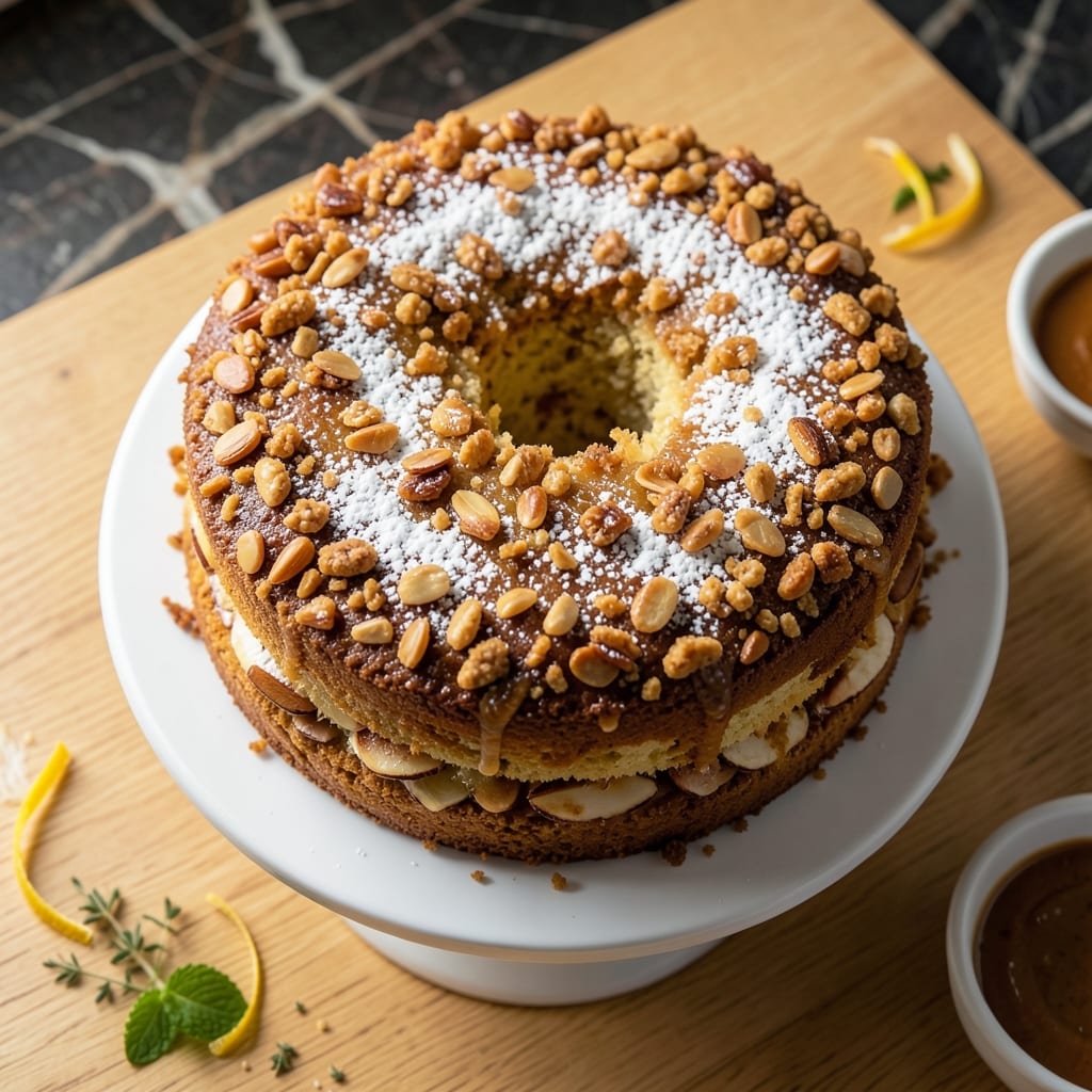 Almond Crunch Cake Recipe: Nutty Topping Crunch Meets Ultra-Moist Layers