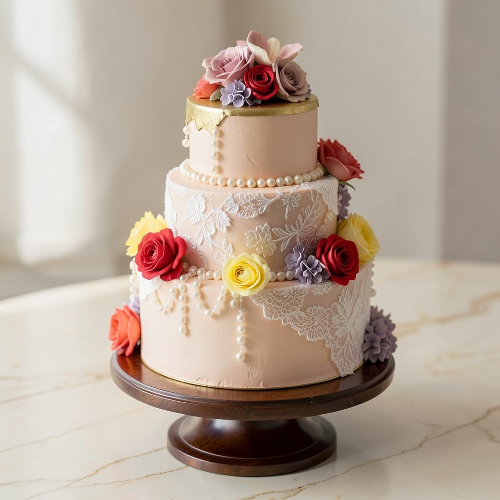 4 Tier Wedding Cake Recipe: Fondant-Bridged Grace Without the Stress