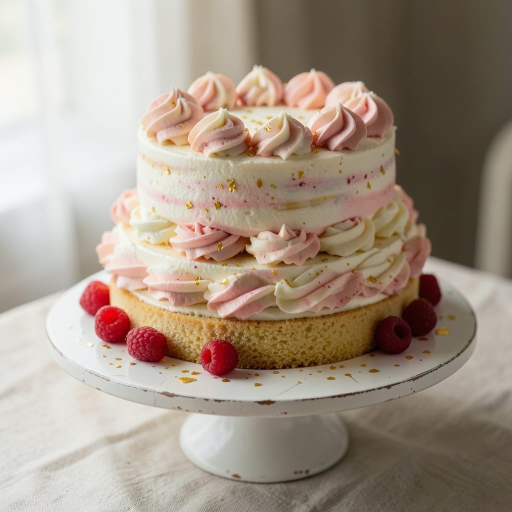 Half Birthday Cake Recipe: Mini Batch With Vanilla Buttercream Swirls