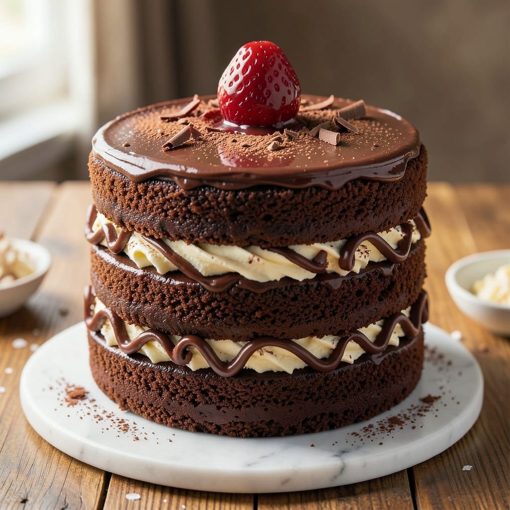 3 Layer Devil's Food Cake Recipe: Rich Chocolate Depth With Cream Cheese Swirls