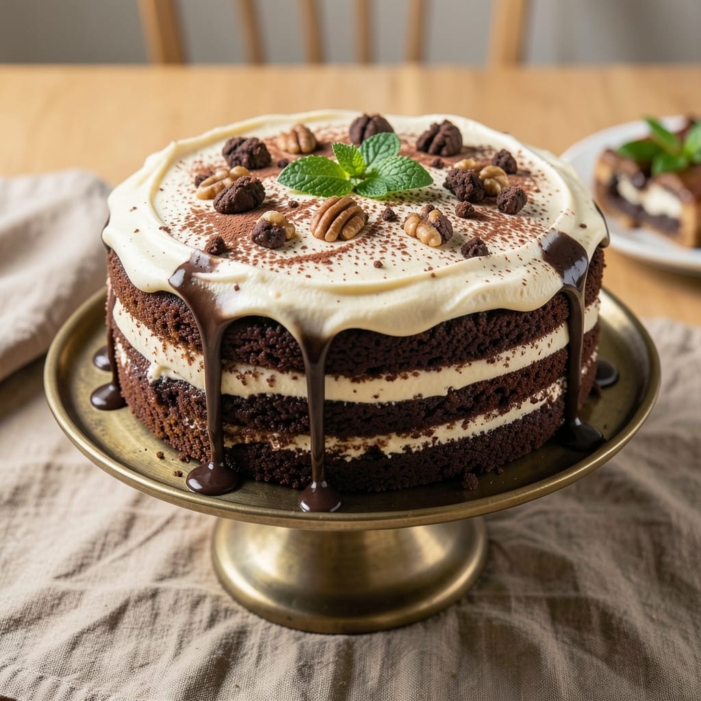 All-American Chocolate Cake Recipe: Moist Layers and Vanilla Swirl Magic