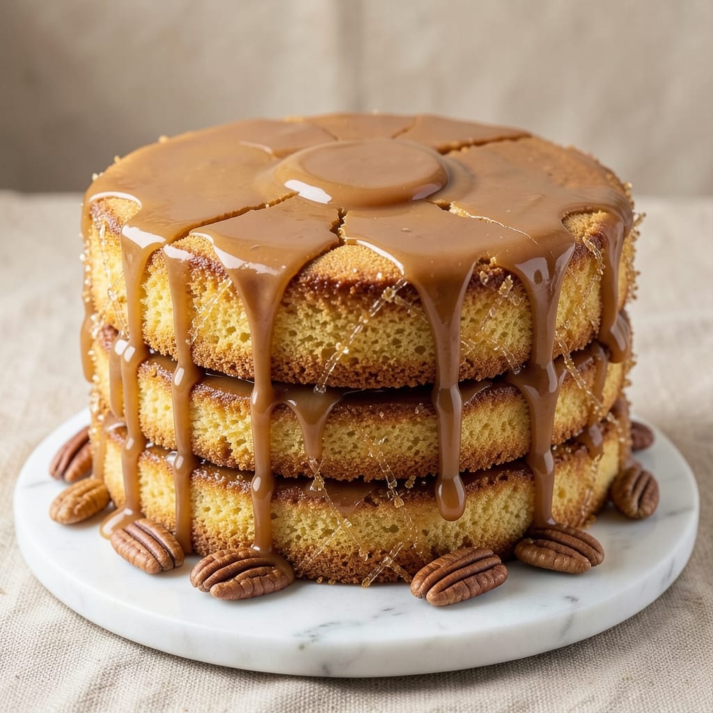 Two Layer Caramel Cake Recipe: Buttery Layers and Salted Caramel Drizzle Magic
