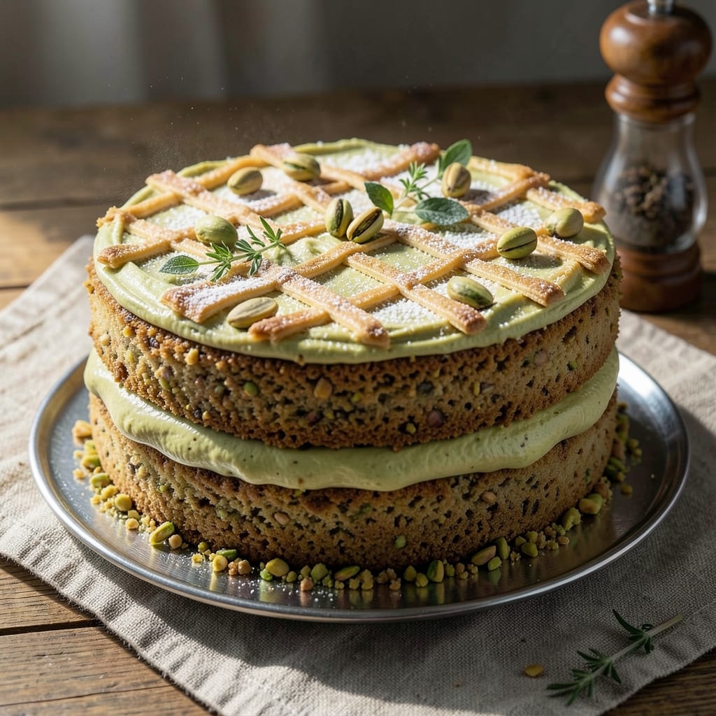 Almond Pistachio Cake Recipe: Nutty Swirls and Crispy Top Magic